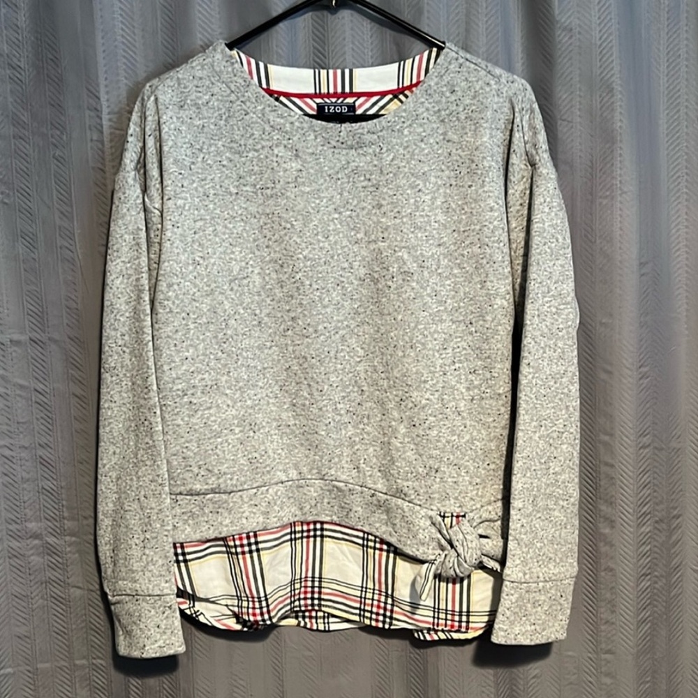 IZOD Tie-Front 2-Fer Sweatshirt